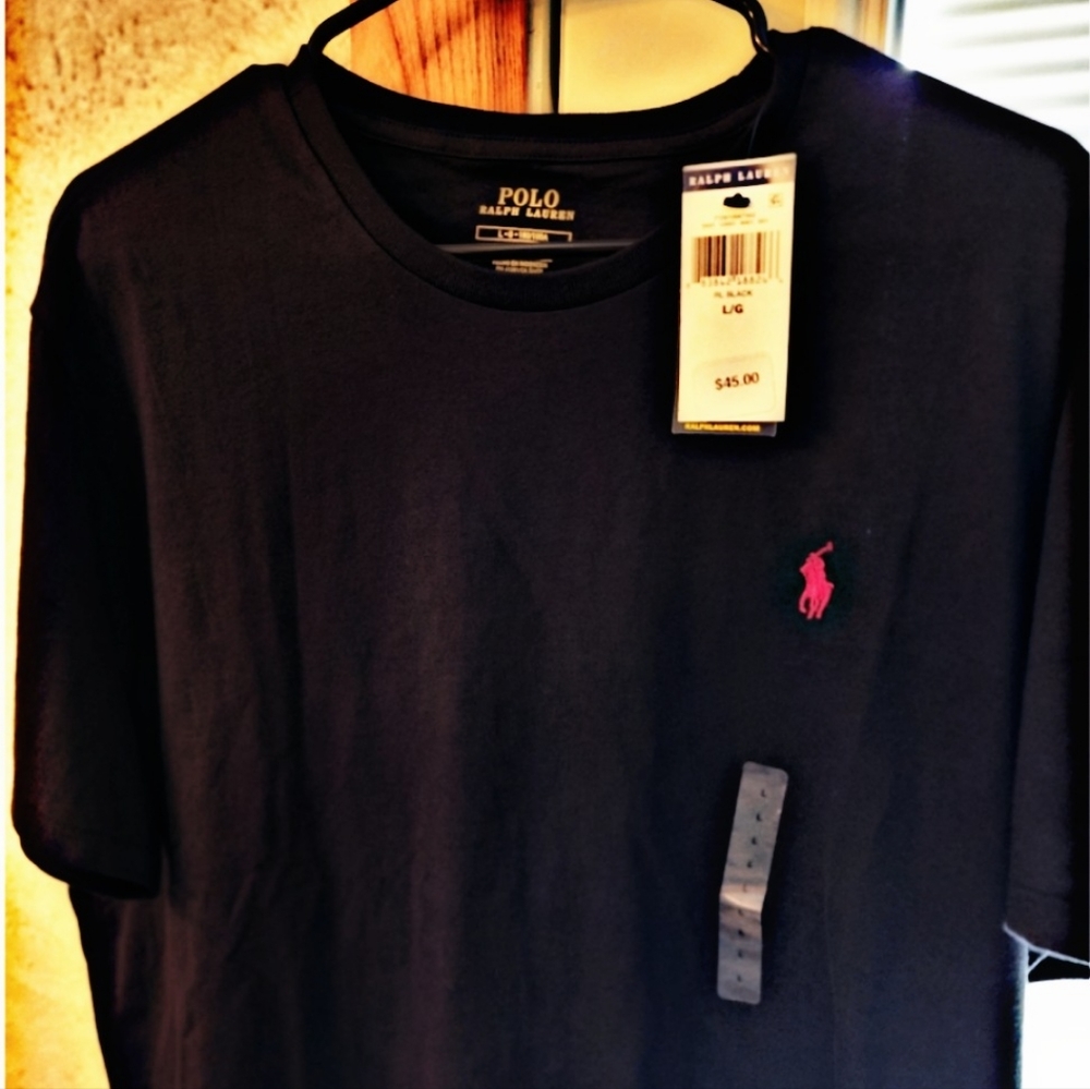 Lg Black short sleeve Polo by Ralph Lauren tshirt.